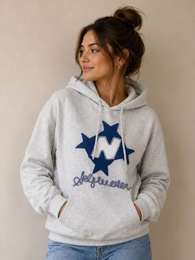 Aelfric Eden Light Gray Graphic Hoodie | Like New